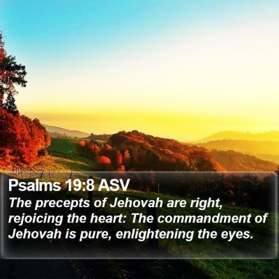 Psalms 19:8 ASV Bible Verse Image