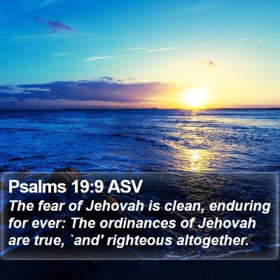 Psalms 19:9 ASV Bible Verse Image