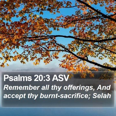 Psalms 20:3 ASV Bible Verse Image