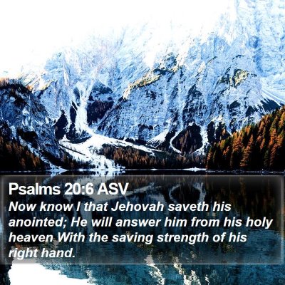 Psalms 20:6 ASV Bible Verse Image