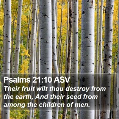 Psalms 21:10 ASV Bible Verse Image