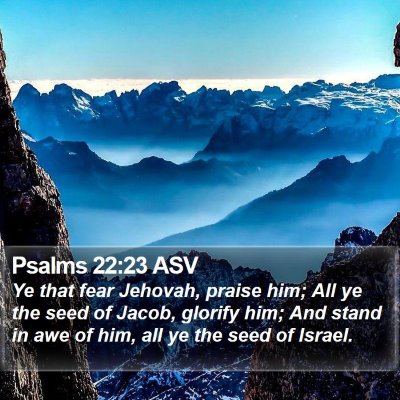 Psalms 22:23 ASV Bible Verse Image