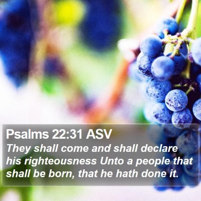 Psalms 22:31 ASV Bible Verse Image