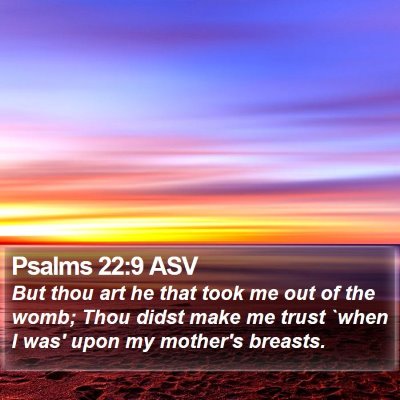 Psalms 22:9 ASV Bible Verse Image