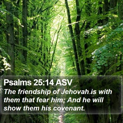 Psalms 25:14 ASV Bible Verse Image