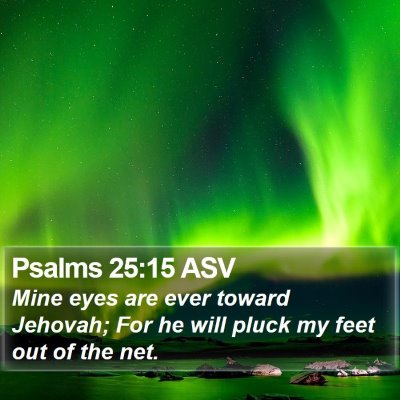 Psalms 25:15 ASV Bible Verse Image