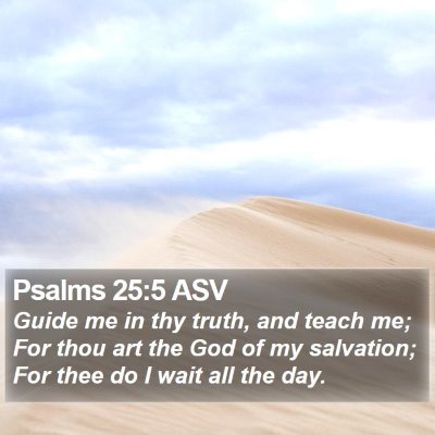 Psalms 25:5 ASV Bible Verse Image