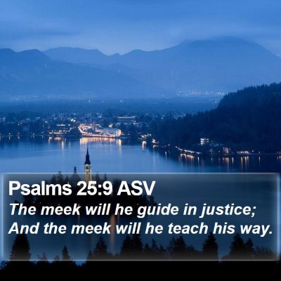 Psalms 25:9 ASV Bible Verse Image