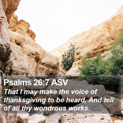 Psalms 26:7 ASV Bible Verse Image