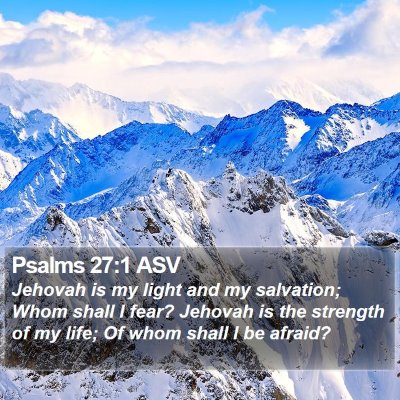 Psalms 27:1 ASV Bible Verse Image