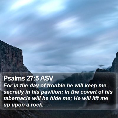 Psalms 27:5 ASV Bible Verse Image