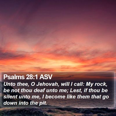 Psalms 28:1 ASV Bible Verse Image