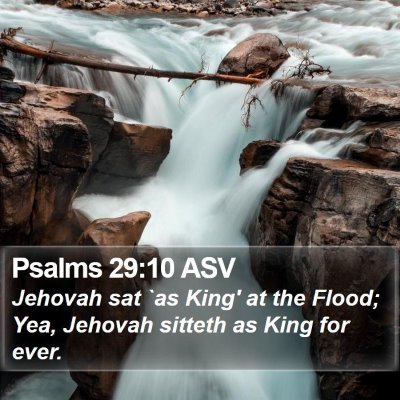 Psalms 29:10 ASV Bible Verse Image