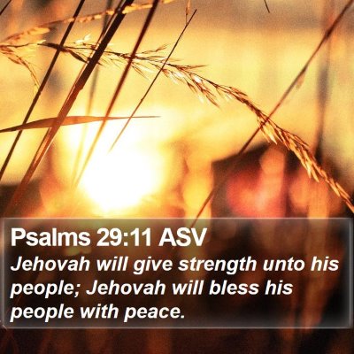 Psalms 29:11 ASV Bible Verse Image