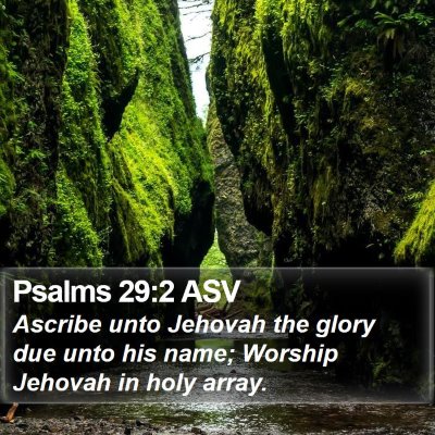 Psalms 29:2 ASV Bible Verse Image