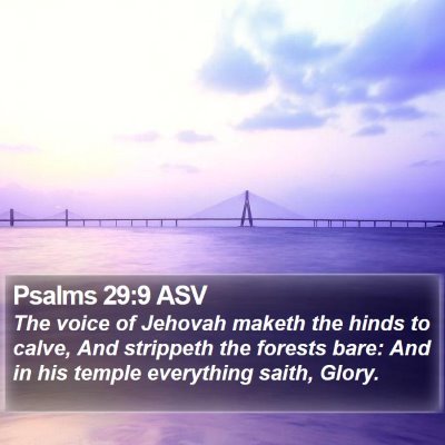 Psalms 29:9 ASV Bible Verse Image