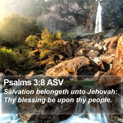 Psalms 3:8 ASV Bible Verse Image