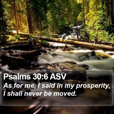 Psalms 30:6 ASV Bible Verse Image