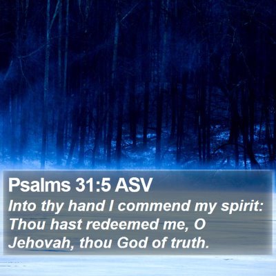 Psalms 31:5 ASV Bible Verse Image