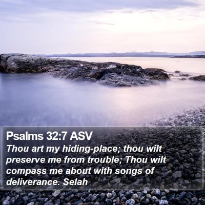 Psalms 32:7 ASV Bible Verse Image