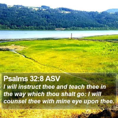 Psalms 32:8 ASV Bible Verse Image