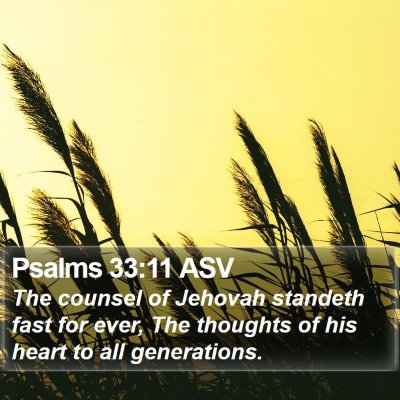 Psalms 33:11 ASV Bible Verse Image