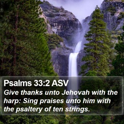 Psalms 33:2 ASV Bible Verse Image