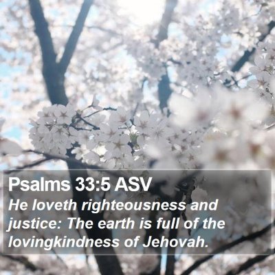 Psalms 33:5 ASV Bible Verse Image