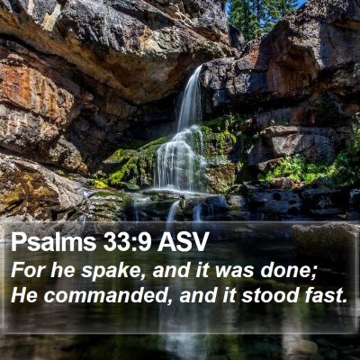 Psalms 33:9 ASV Bible Verse Image