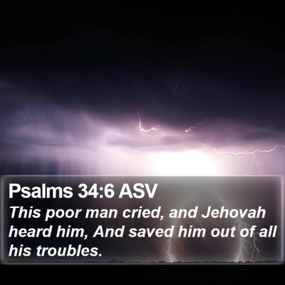 Psalms 34:6 ASV Bible Verse Image