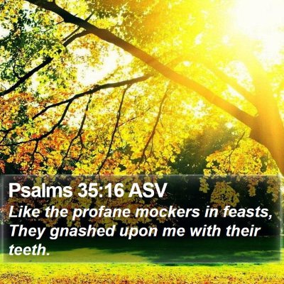 Psalms 35:16 ASV Bible Verse Image
