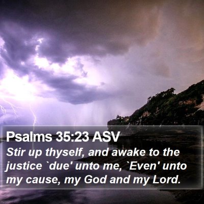 Psalms 35:23 ASV Bible Verse Image