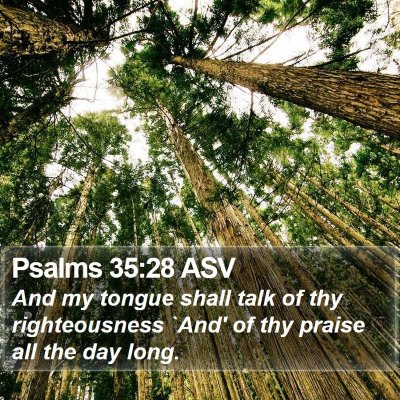 Psalms 35:28 ASV Bible Verse Image