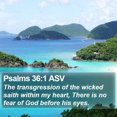 Psalms 36:1 ASV Bible Verse Image