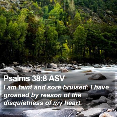 Psalms 38:8 ASV Bible Verse Image