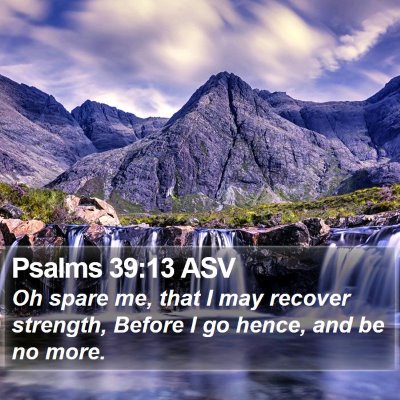 Psalms 39:13 ASV Bible Verse Image