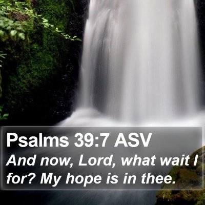 Psalms 39:7 ASV Bible Verse Image