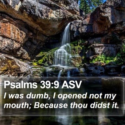 Psalms 39:9 ASV Bible Verse Image