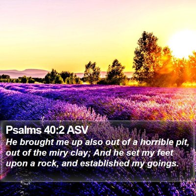 Psalms 40:2 ASV Bible Verse Image