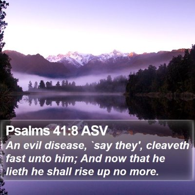 Psalms 41:8 ASV Bible Verse Image