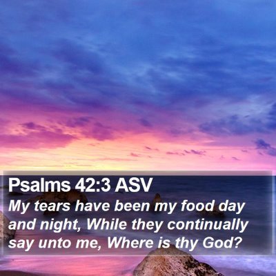 Psalms 42:3 ASV Bible Verse Image