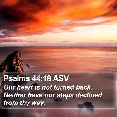 Psalms 44:18 ASV Bible Verse Image