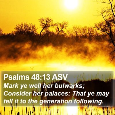 Psalms 48:13 ASV Bible Verse Image