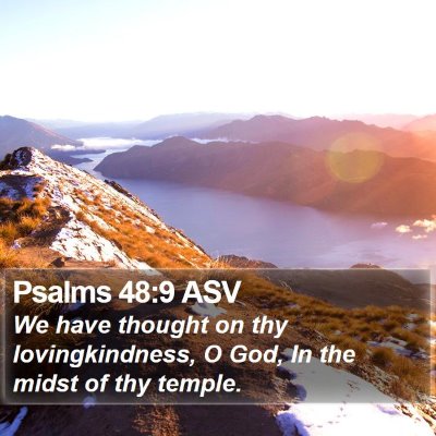 Psalms 48:9 ASV Bible Verse Image