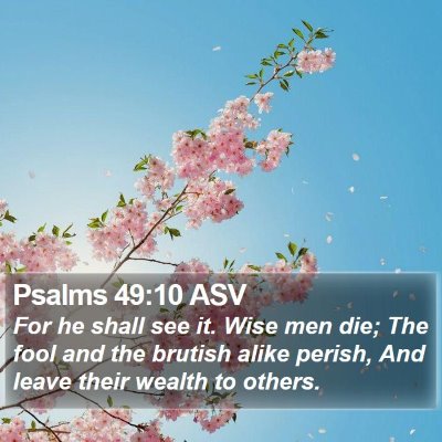 Psalms 49:10 ASV Bible Verse Image