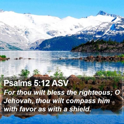 Psalms 5:12 ASV Bible Verse Image