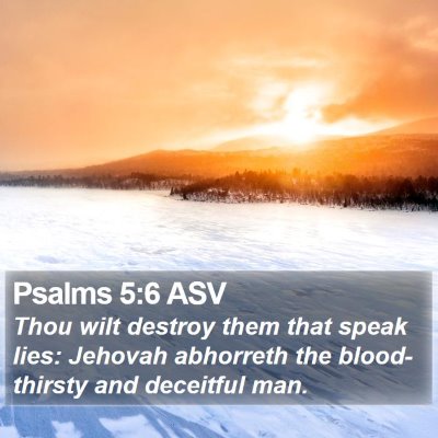 Psalms 5:6 ASV Bible Verse Image