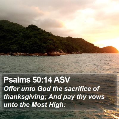 Psalms 50:14 ASV Bible Verse Image
