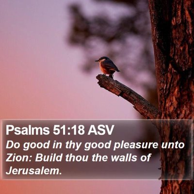 Psalms 51:18 ASV Bible Verse Image