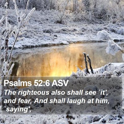 Psalms 52:6 ASV Bible Verse Image